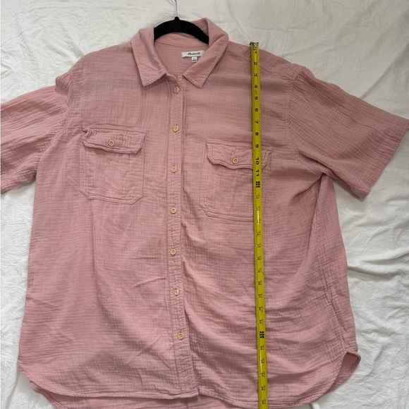 Madewell Pink Casual Button Down Shirt Relaxed Fit - Picture 2 of 9